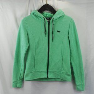 VS Pink | Green Full Zip Hoody Sweatshirt sz XS